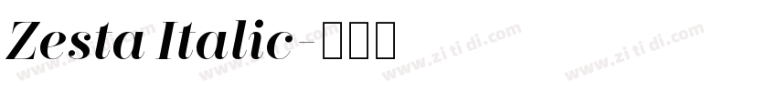 Zesta Italic字体转换
